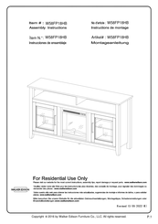 Walker Edison W58FP18HB Montageanleitung