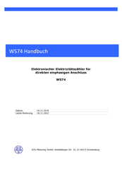 DZG Metering WS74 Handbuch