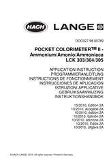 HACH LANGE POCKET COLORIMETER II LCK 304 Programmieranleitung