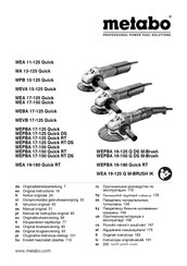 Metabo WEA 11-125 Quick Originalbetriebsanleitung