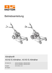 AS MOTOR AS 63 E-Allmaher Betriebsanleitung