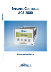 Adixen ACS 2000 Benutzerhandbuch