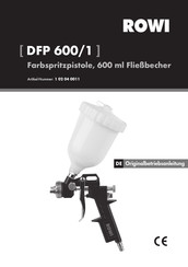 Rowi DFP 600/1 Originalbetriebsanleitung