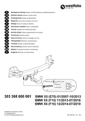Westfalia Automotive 303 368 600 001 Montage- Und Betriebsanleitung
