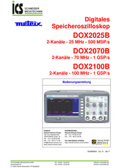 Chauvin Arnoux Metrix DOX2100B Bedienungsanleitung