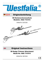 Westfalia 92 05 64 Originalanleitung