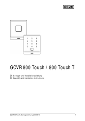 GEZE GCVR 800 Touch Montage-Und Installationsanleitung