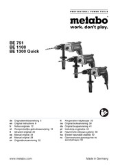 Metabo BE 751 Originalbetriebsanleitung