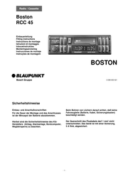 Blaupunkt Boston RCC 45 QuickOut Einbauanleitung