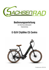 Sachsenrad E-SUV CityBike C5 Centro Bedienungsanleitung