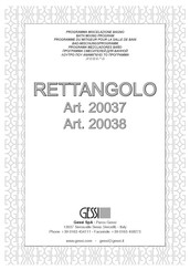 Gessi RETTANGOLO 20037 Bedienungsanleitung