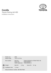 Toyota PZ464-T0420-00 Montageanleitung