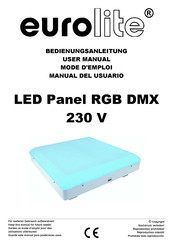 EuroLite LED Panel RGB DMX 230 V Bedienungsanleitung