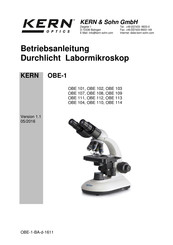 KERN Optics OBE 111 Betriebsanleitung
