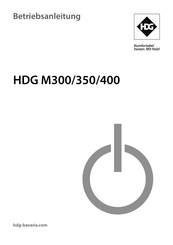 HDG M350 Betriebsanleitung