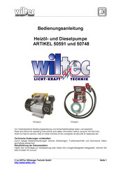WilTec 50591 Bedienungsanleitung