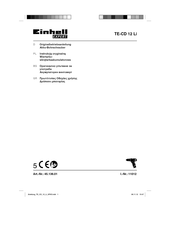 EINHELL Expert TE-CD 12 Li Originalbetriebsanleitung