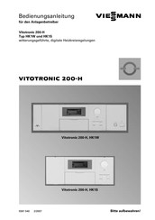 Viessmann Vitotronic 200-H HK1W, Vitotronic 200-H HK3W Bedienungsanleitung