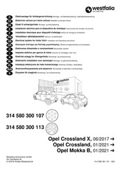 Westfalia Automotive 314 580 300 107 Montage- Und Betriebsanleitung