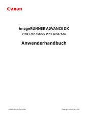 Canon imageRUNNER ADVANCE DX 527i Anwenderhandbuch