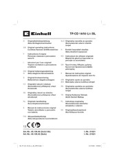 EINHELL TP-CD 18/50 Li-i BL Originalbetriebsanleitung