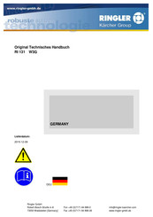 Ringler RI 131 W3G Original Technisches Handbuch