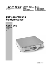 KERN&SOHN ECB Betriebsanleitung