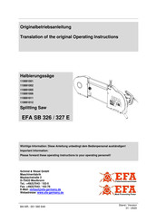 EFA EFA SB 327 E Originalbetriebsanleitung