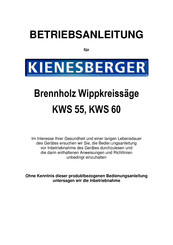 Kienesberger KWS 60 Betriebsanleitung