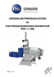 Bauer FAN Separator PSS 1.1-300 Originalbetriebsanleitung