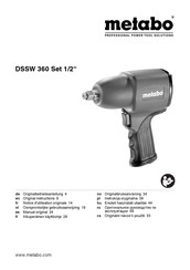 Metabo DSSW 360 Set 1/2 Originalbetriebsanleitung