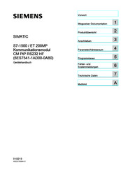 Siemens CM PtP RS232 HF Gerätehandbuch