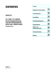 Siemens 6ES7540-1AB00-0AA0 Gerätehandbuch