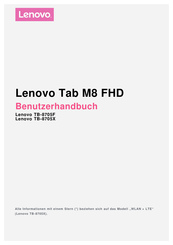Lenovo TB-8705F Benutzerhandbuch
