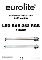 EuroLite LED BAR252 RGB Bedienungsanleitung