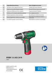 Gude BSBA 12-202-24 K Originalbetriebsanleitung