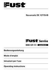 Fust Novamatic EK 1271N-IB Bedienungsanleitung