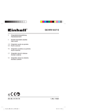Einhell GE-WW 5537 E Originalbetriebsanleitung