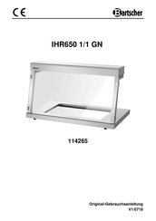 Bartscher IHR650 1/1 GN Original-Gebrauchsanleitung