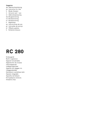 Gaggenau RC280 Gebrauchsanleitung