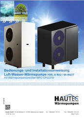 Hautec HWL-94/2T Bedienungs- Und Installationsanweisung