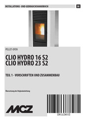 Mcz CLIO HYDRO 23 S2 Installations- Und Gebrauchshandbuch
