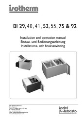 Isotherm BI 92 Einbau- Und Bedienungsanleitung