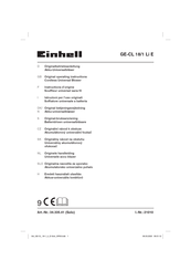 EINHELL GE-CL 18/1 Li E Originalbetriebsanleitung
