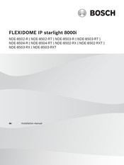 Bosch FLEXIDOME IP starlight 8000i Installationsanleitung
