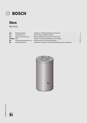 Buderus Stora SW 120 O1 Installations- Und Wartungsanleitung Für Den Fachmann
