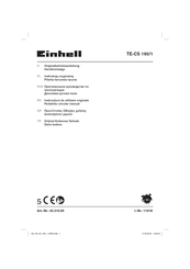 EINHELL TE-CS 190/1 Originalbetriebsanleitung