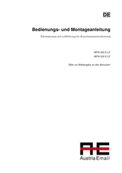 Austria Email WPA 233 E-LF Bedienungs- Und Montageanleitung