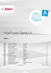 Bosch VitaPower 4 Serie Gebrauchsanleitung
