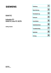 Siemens SIMATIC Box PC 827B Erste Schritte